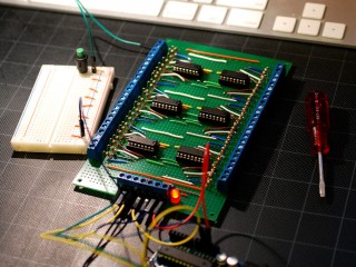 Shift resistor breakout board completed and working!